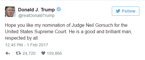 trump-nominates-pro-life-neil-gorsuch-to-the-supreme-court-tweets-bible-verse-424