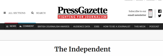 The Independent – Press Gazette